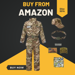 Yolsun Camo Combat Army Costume for Kids